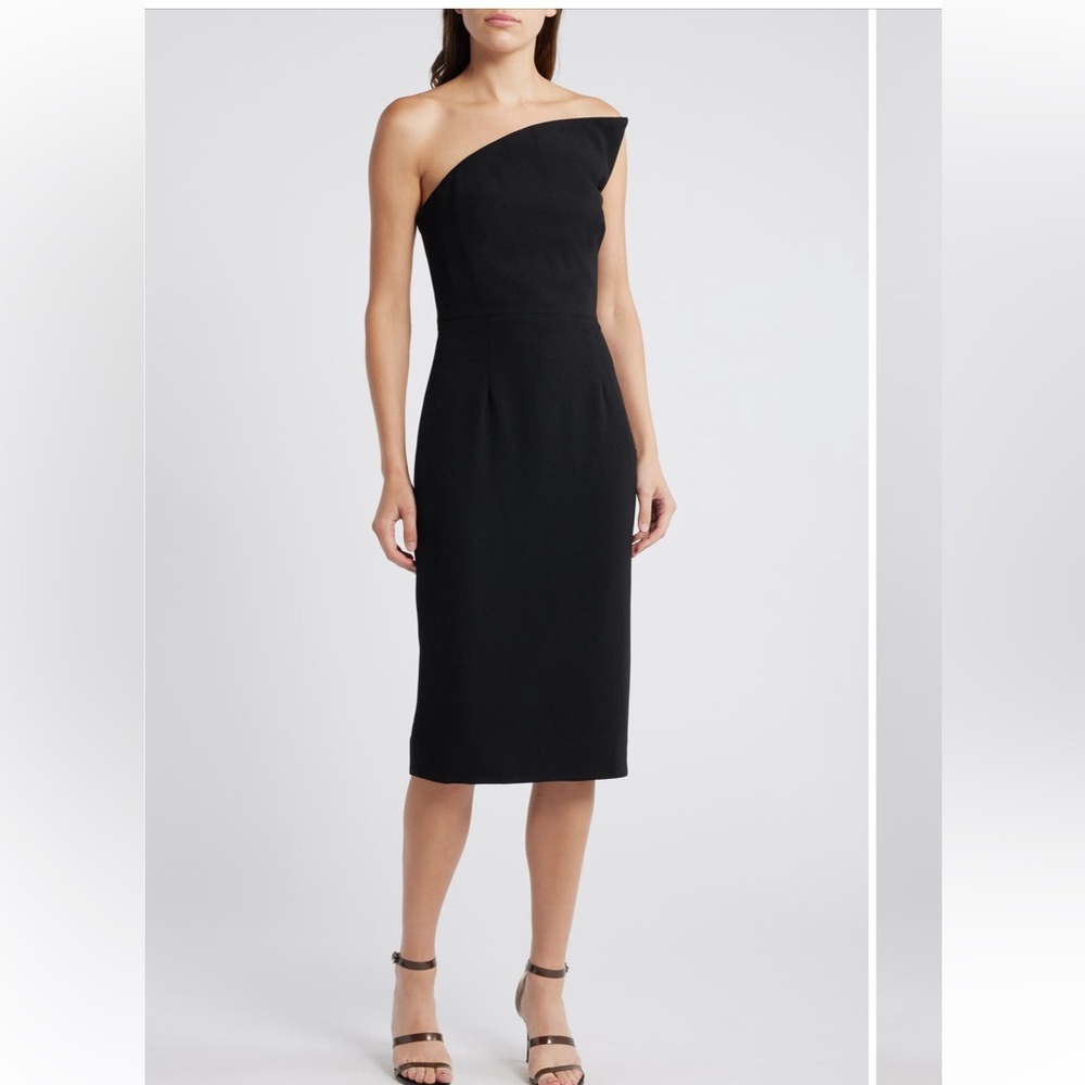 Dress the Population Black Midi Dress